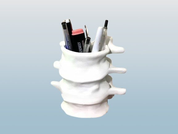 Vertebrae-Inspired Pen Holder - Unique Spine Design Desk Organizer for Halloween