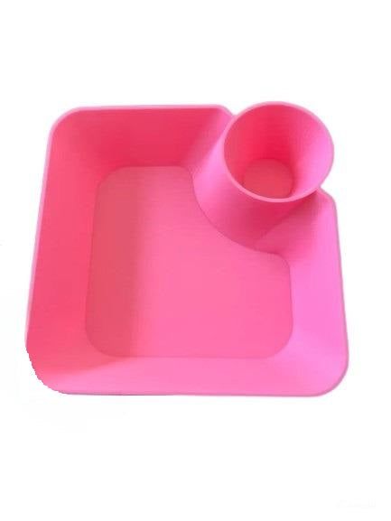 Snack Holder Tray with Bowl for Ketchup and Sauce - Convenient Snack Tray