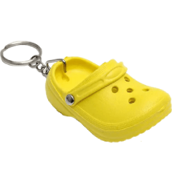 Mini Crocs style Charm Keychain for Keys with Key Chain - Croc Keyring Multicolor